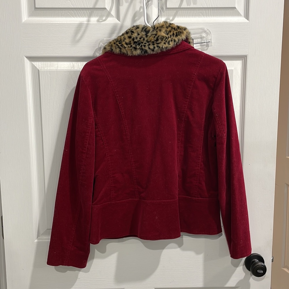 Red Jacket with Fur - Picture 3 of 3